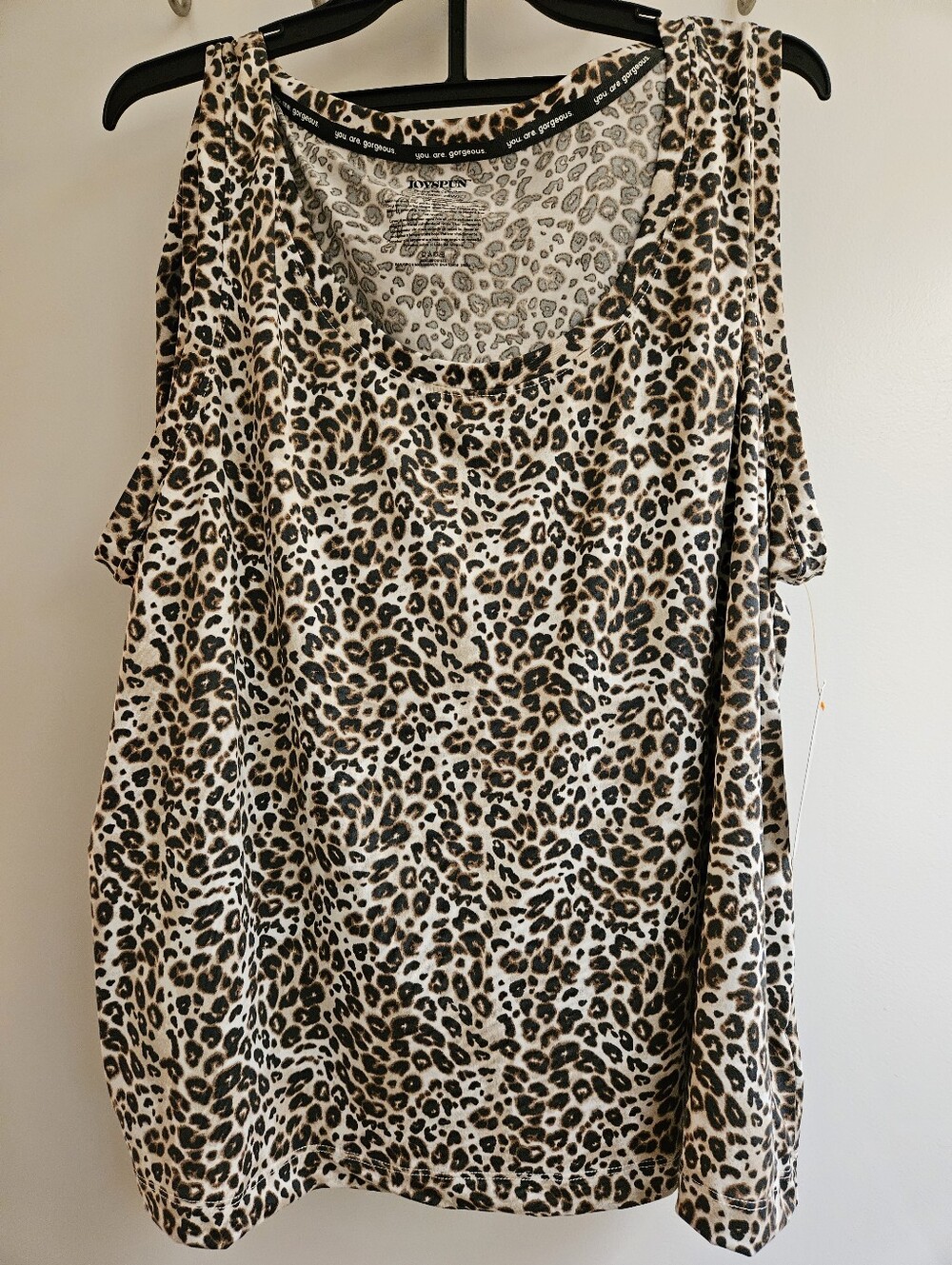 Joyspun Women's Sleepwear Shorty Set - Size 2X (18W-20W) - Leopard - NWT